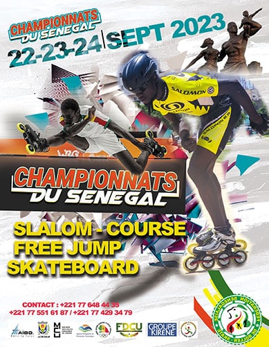 Affiche des championnats du Sénégal de Roller et de Skate 2023
