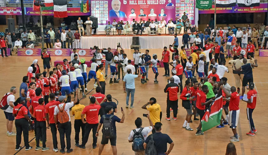 Célébration de la victoire du Kenya à la Coupe du Monde de Roll Ball 2023
