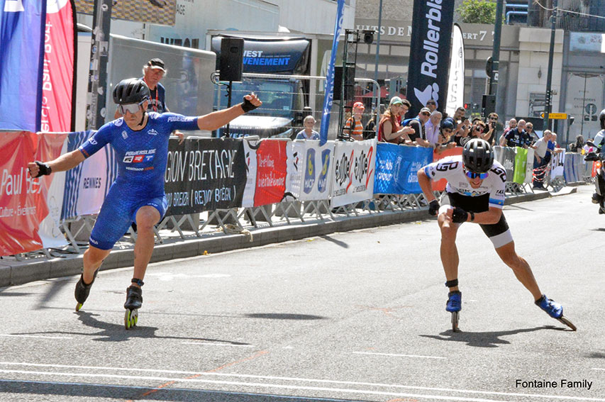 Sprint d'arrivée des poursuivants du marathon homme