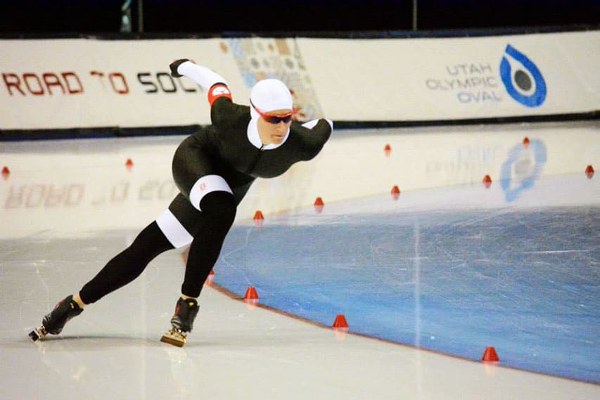 Theresa Cliff sur l'anneau olympique de l'Utah
