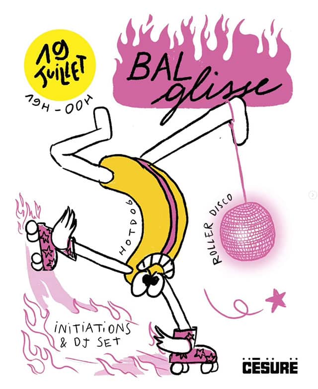 Affiche du Bal Glisse du 19 juillet 2023