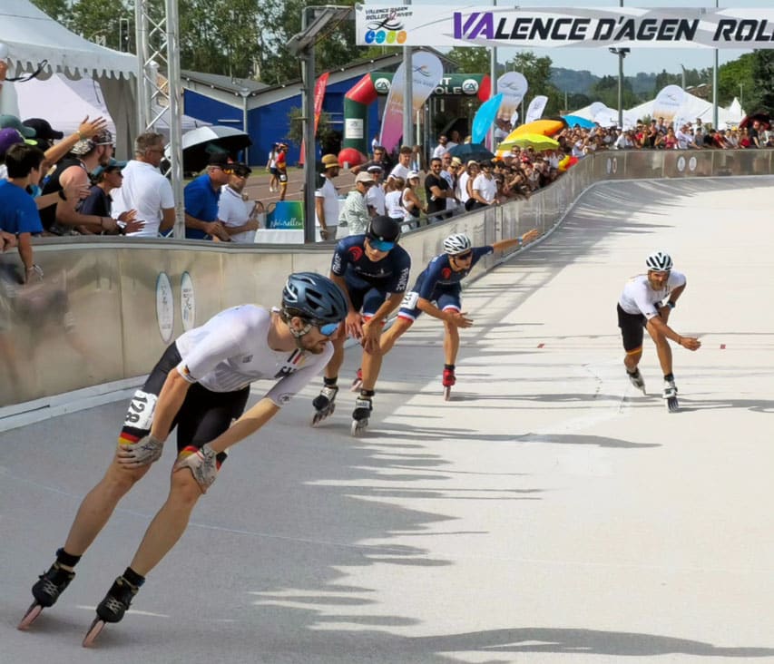 Simon Albrecht remporte sa série des 500 m plus distance aux championnats d'Europe de roller course 2023