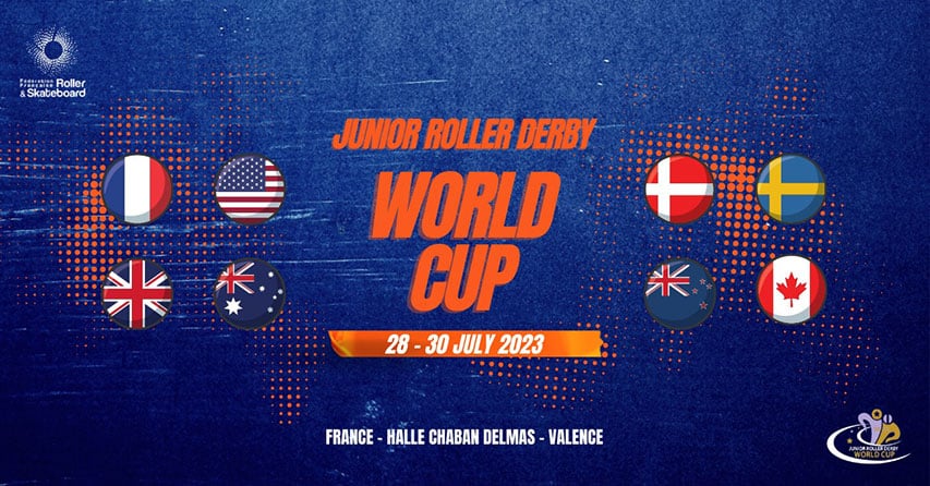 Bandeau Coupe du Monde de roller derby Junior 2023
