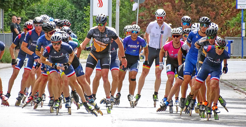 Les français étaient souvent aux avants-postes durant ce championnat d'Europe master de marathon roller 2023