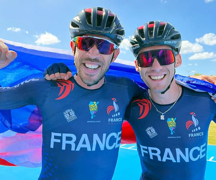 Martin Ferrié et Nolan Beddiaf au mondial roller course 2022