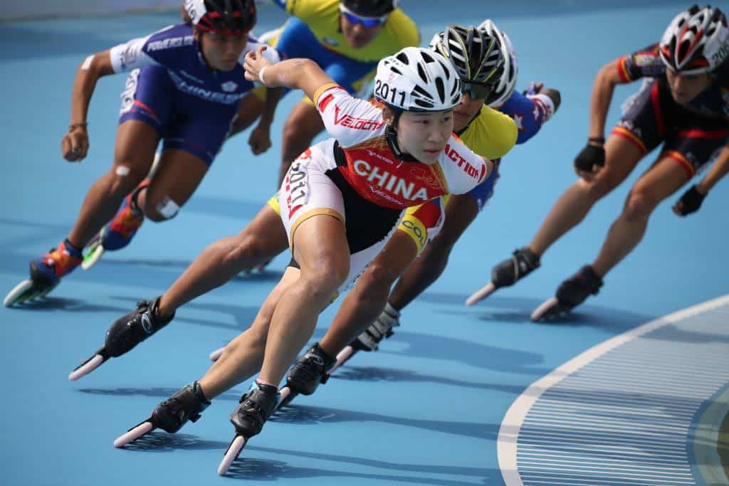 Guo Dan aux Championnats du monde de roller course 2016 à Nankin (Chine)