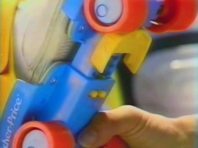 Publicité pour les patins à roulettes Fisher-Price