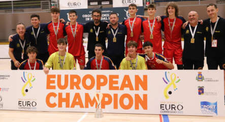 L'équipe d'Espagne, championne d'Europe de rink hockey U17 hommes 2023