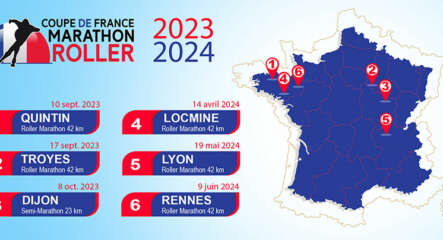 Programme de la Coupe de France des marathons roller 2024