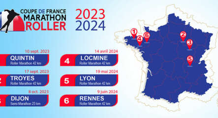 Programme de la Coupe de France des marathons roller 2024