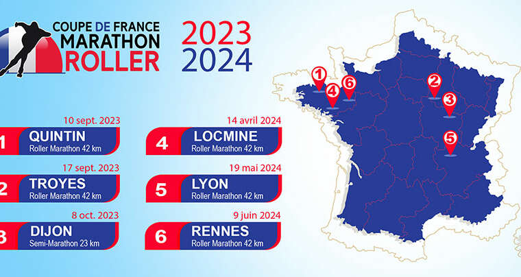 Programme de la Coupe de France des marathons roller 2024