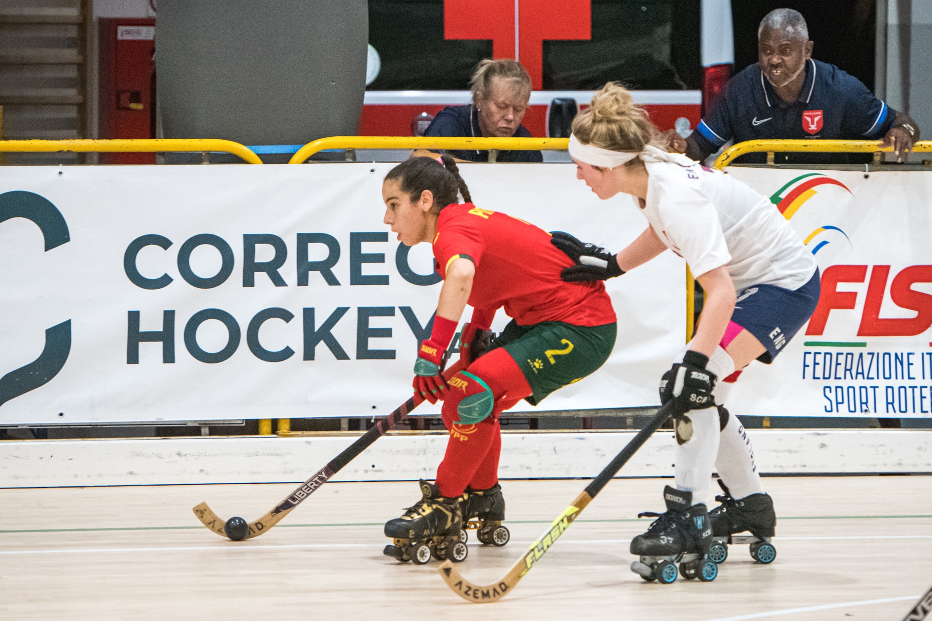 Finale Portugal - Angleterre au championnat d'Europe de rink hockey U17 femmes 2023