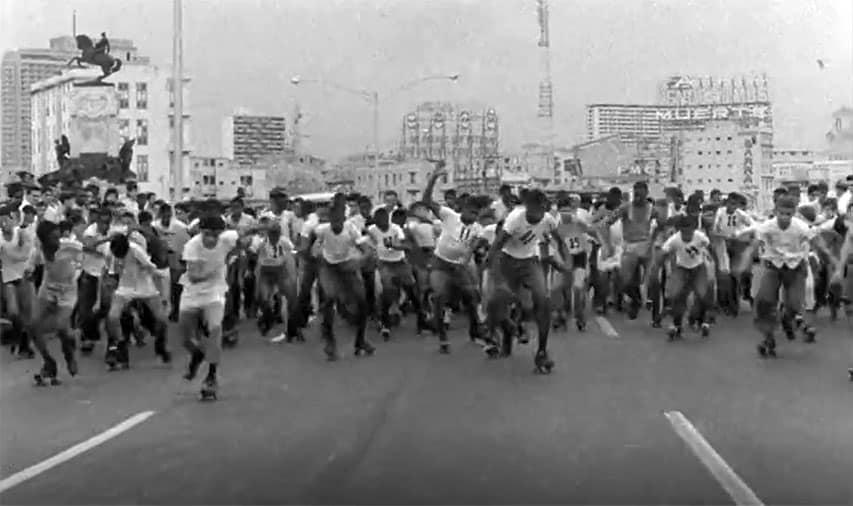 Le marathon en patins à roulettes de la Havane en 1964