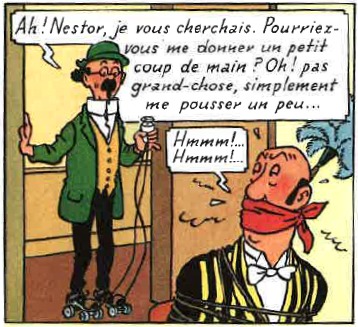 Le professeur dans l'affaire Tournesol en 1954