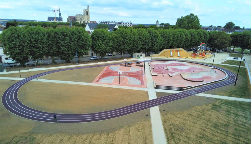 Vue aérienne du Clos-le-Roi à Sens - photo : Mairie