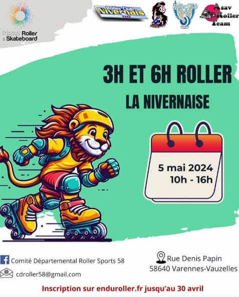 3h et 6h Roller – La Nivernaise 2024 à Varennes-Vauzelles (58)