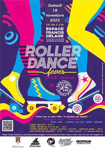 Soirée roller dance fever 2023 à Asnières-sur-Seine (92)