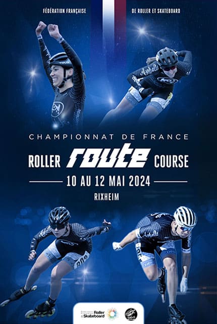 Affiche du Championnat de France route de roller course 2024