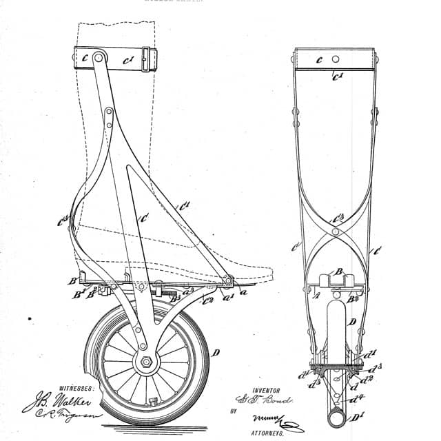 Le brevet de patin-cycle monoroue de George Bond
