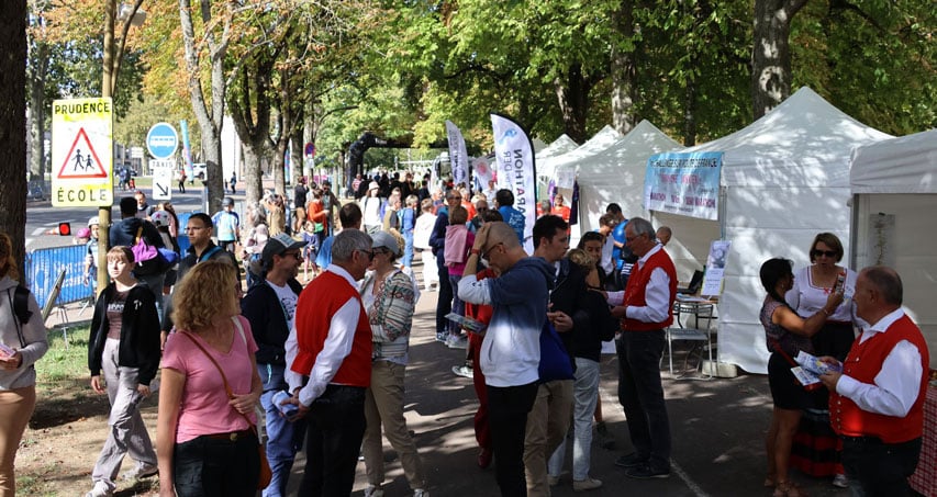 Village départ du marathon roller des Grands Crus - photo :  Gaël Bossu