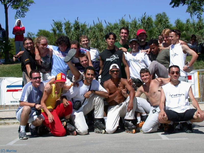 Patineurs au championnat de France à Marseille en 2004 - photo : Marina