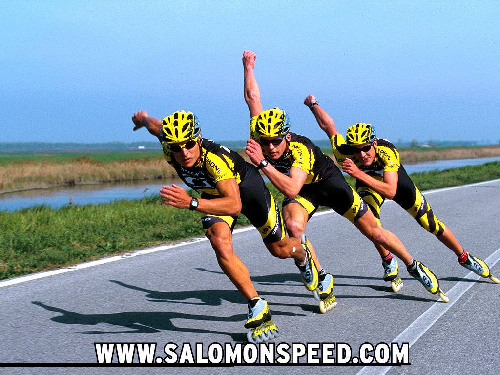 Team Salomon à l'entraînement en Italie en 2000