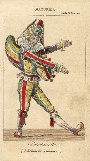 Mazurier dans le rôle de Polichinelle vampire.
Gravure anonyme (1824)