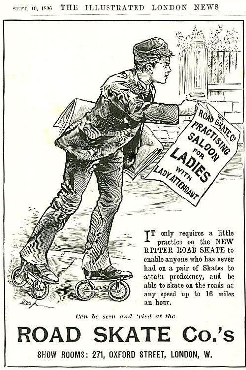 Publicité Ritter Road Skates du 19 septembre 1896
