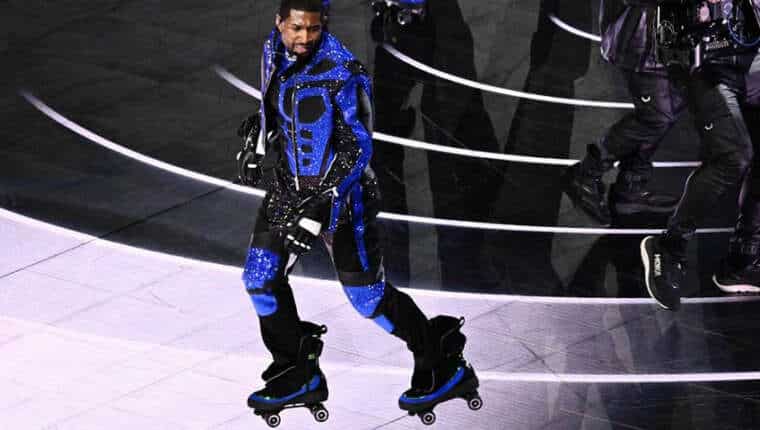Usher : show en roller quad à la mi-temps du Super Bowl 2024