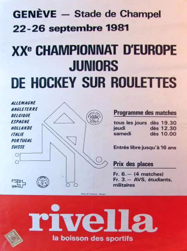 Championnat d&rsquo;Europe de rink hockey junior 1981 (Suisse)