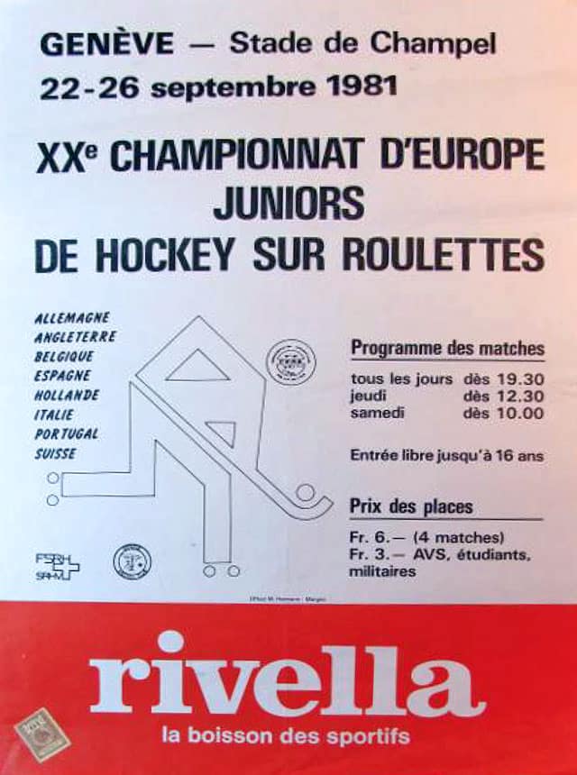 Championnat d&rsquo;Europe de rink hockey junior 1981 (Suisse)