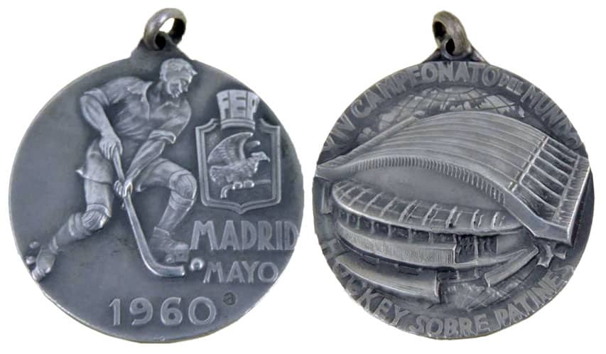 Médaille du championnat du monde de rink hockey 1960 à Barcelone (Espagne)