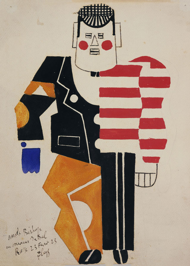 Etude pour un costume du ballet Skating Rink par Fernand Léger - photo : MOMA