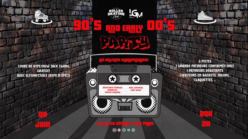 Affiche de la soirée 90s and early 00s 2024