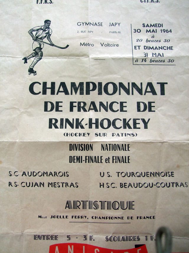 Finales du Championnat de France rink hockey 1964 à Paris