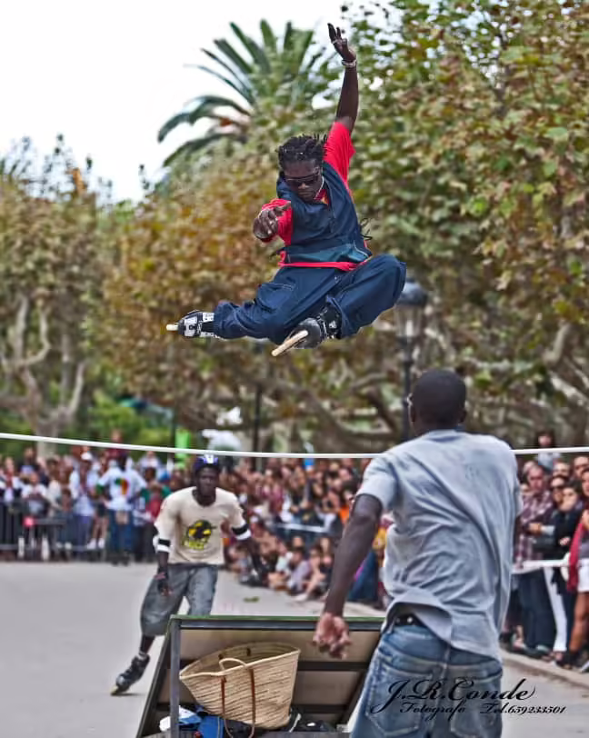 Baba - saut en hauteur en roller avec tremplin