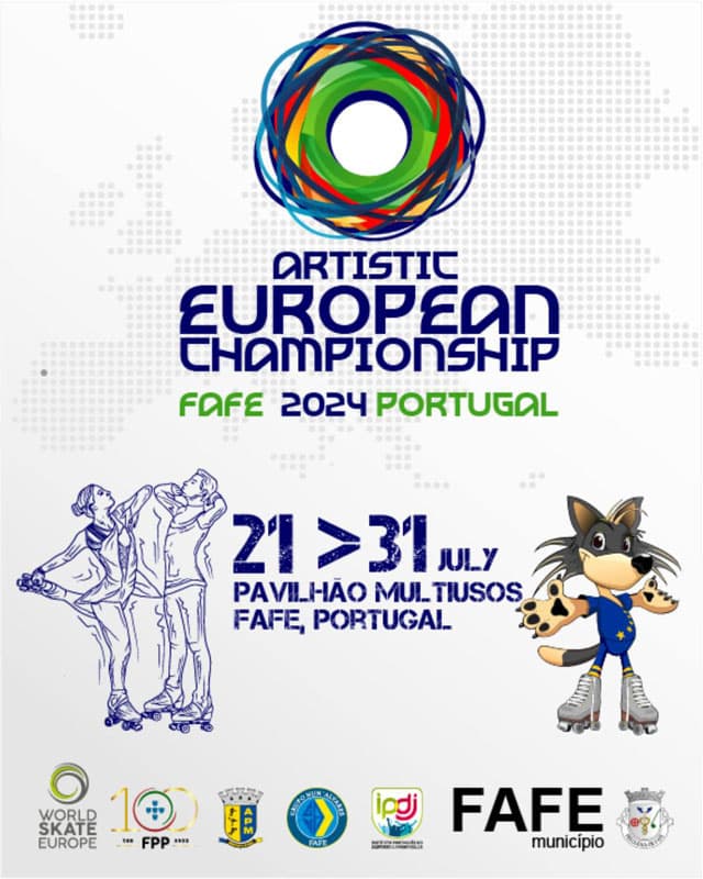 Affiche du championnat d'Europe de roller artistique 2024