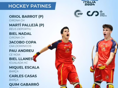 L&rsquo;équipe d&rsquo;Espagne rink hockey U19 aux World Skate Games 2024