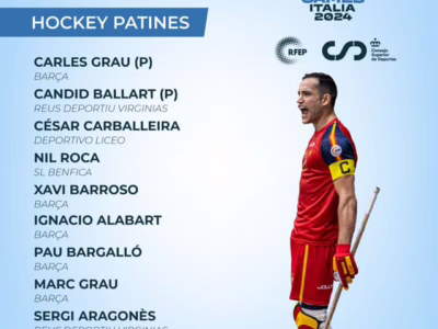 L&rsquo;équipe d&rsquo;Espagne seniors hommes de rink hockey 2024
