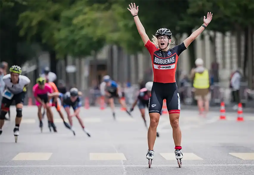 Arrivée des femmes - World Inline Cup de Berne 2024