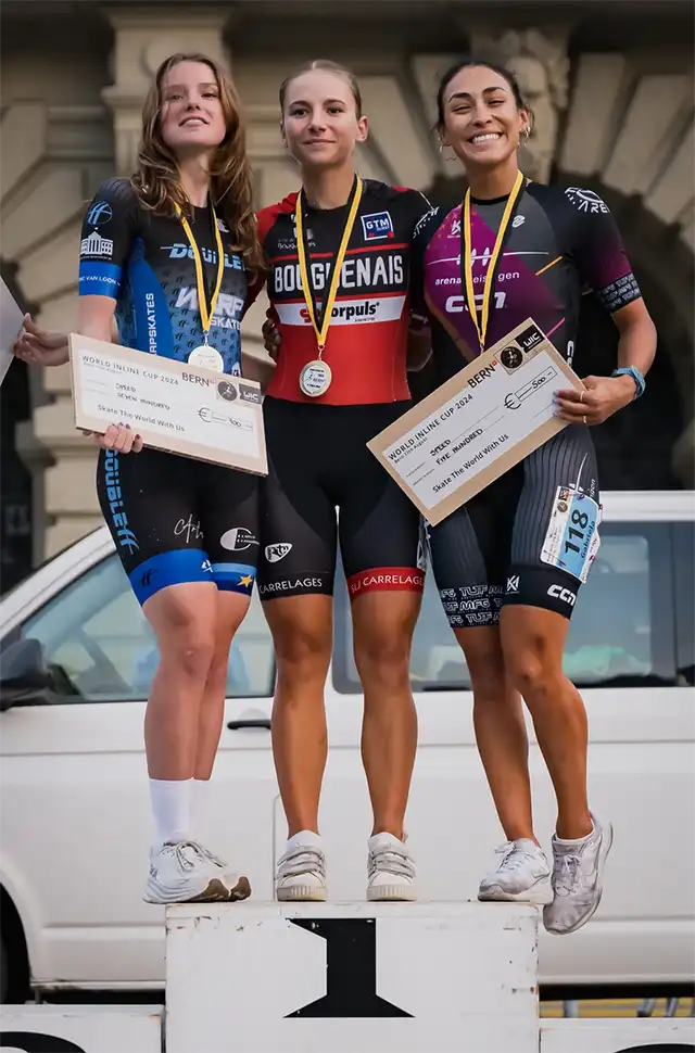 Podium des femmes - World Inline Cup de Berne 2024