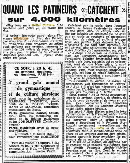 Du roller catch au Parc des Princes