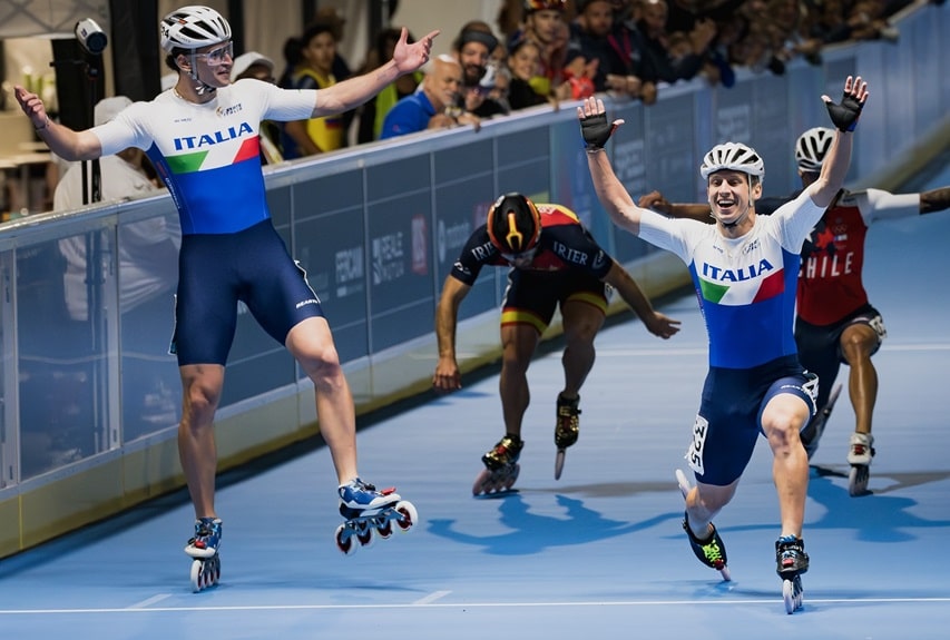 Victoire des italiens sur 500 m senior homme aux World Skate Games 2024