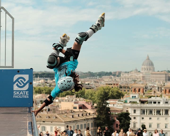 Invert en rampe aux World Skate Games 2024