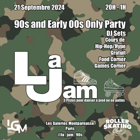 Soirée roller La Jam aux Galeries Montparnasse 2024