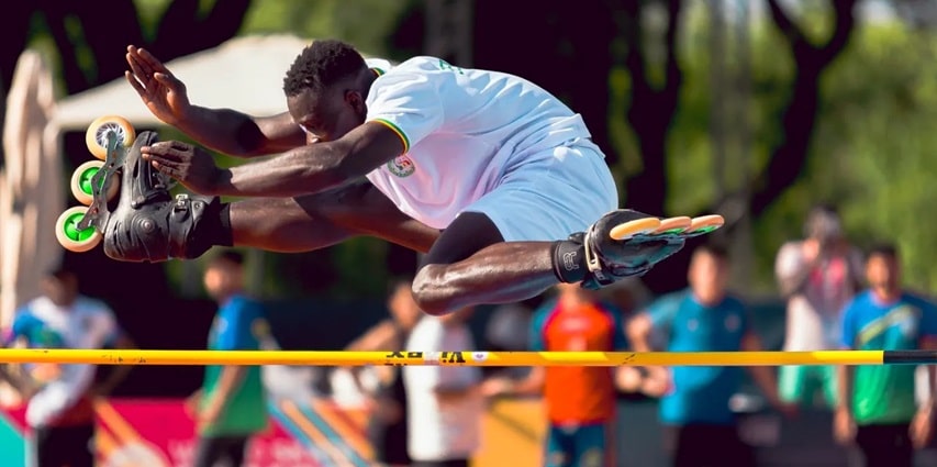 Jean Pierre Ngor Sarr (SEN) en hauteur pure aux World Skate Games 2024