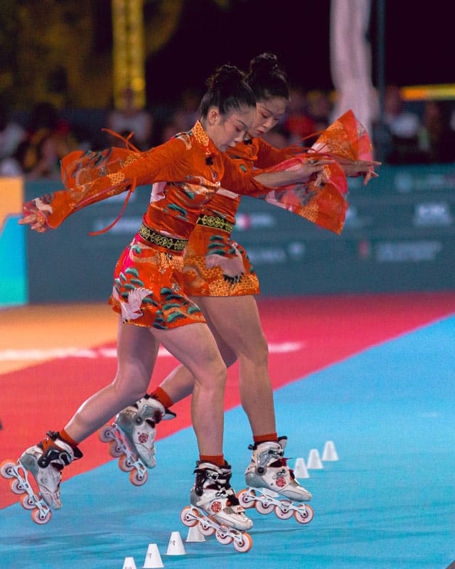Paire slalom chinoirse aux World Skate Games 2024