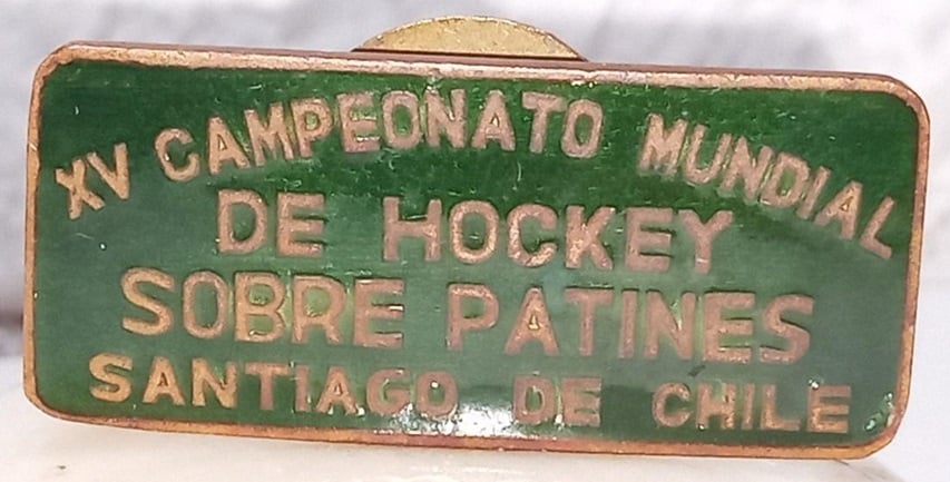 Plaque du championnat du monde de rink hockey 1962