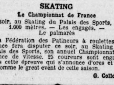 Championnat de France du 1000 mètres 1914 à Paris
