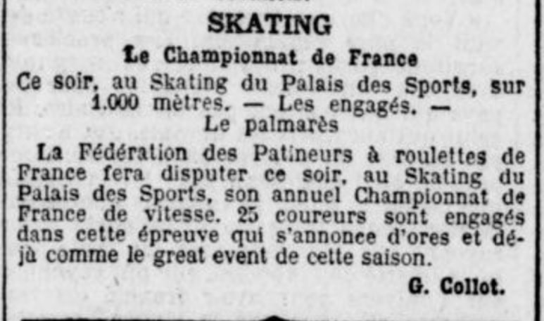 Championnat de France du 1000 mètres 1914 à Paris